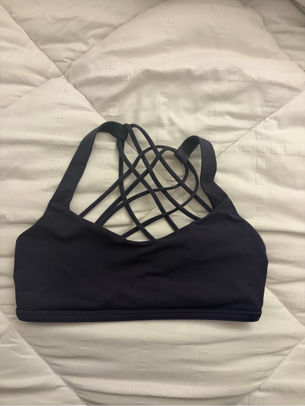lululemon athletica dark purple Crisscross Back Sports Bra